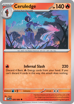 Ceruledge #20 Ceruledge - Phantasmal Flames - #20 - Pokemon TCG card
