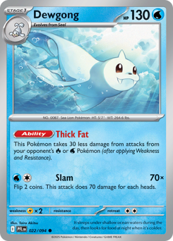 Dewgong - Phantasmal Flames - #22 - Pokemon TCG card