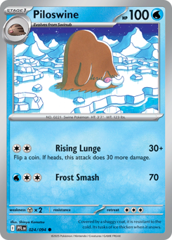 Piloswine #24 Piloswine - Phantasmal Flames - #24 - Pokemon TCG card