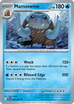 Mamoswine #25 Mamoswine - Phantasmal Flames - #25 - Pokemon TCG card
