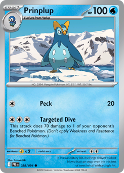 Prinplup #28 Prinplup - Phantasmal Flames - #28 - Pokemon TCG card