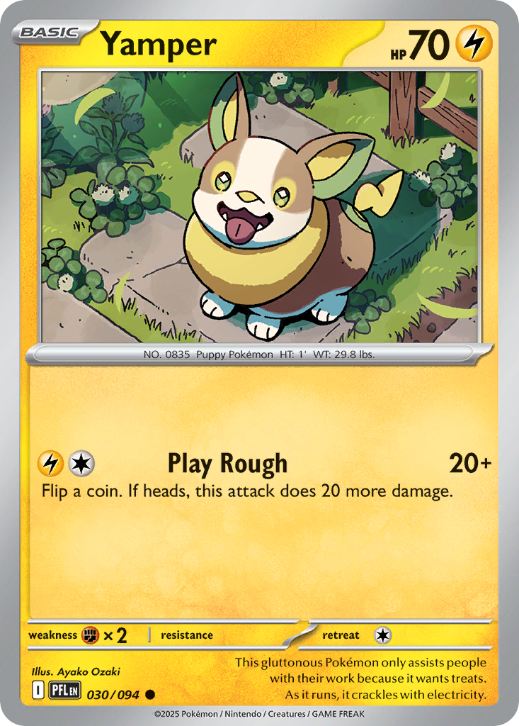 Yamper - Phantasmal Flames - #30 - Pokemon TCG card