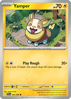 Yamper #30 Yamper - Phantasmal Flames - #30 - Pokemon TCG card
