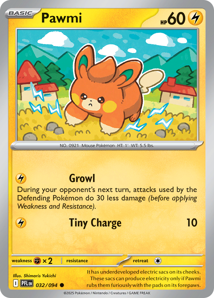 Pawmi - Phantasmal Flames - #32 - Pokemon TCG card