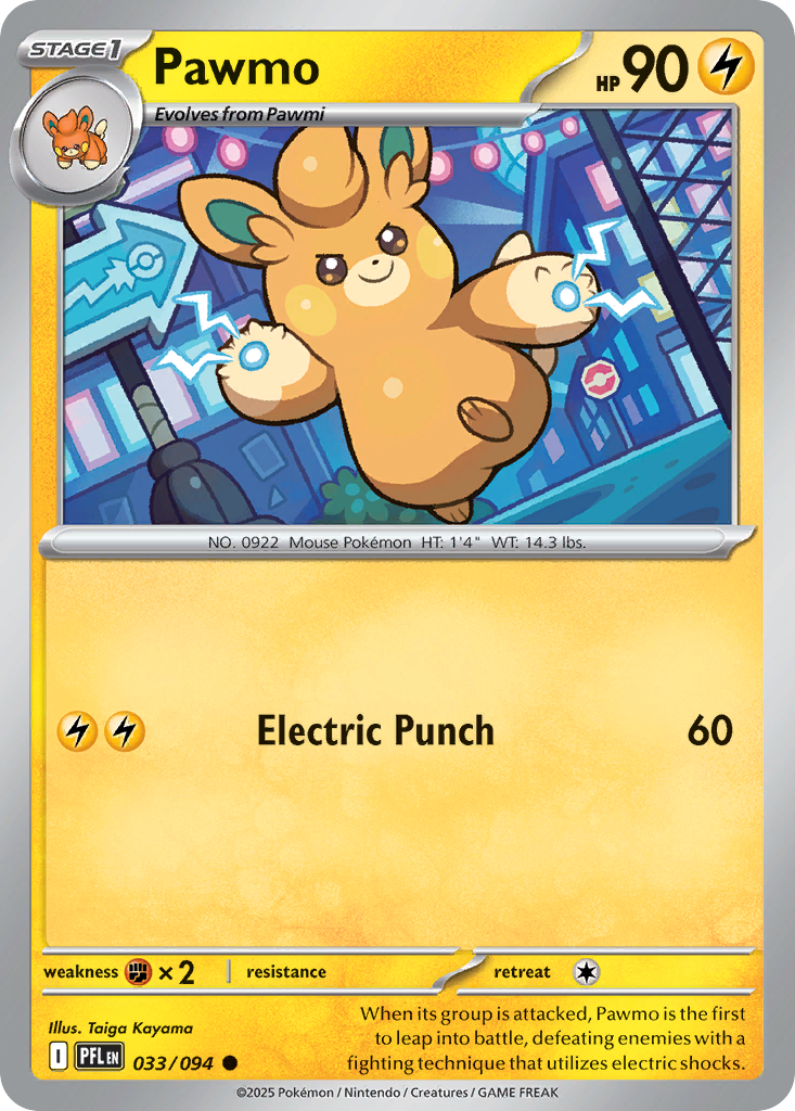 Pawmo - Phantasmal Flames - #33 - Pokemon TCG card