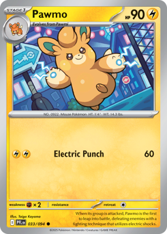 Pawmo #33 Pawmo - Phantasmal Flames - #33 - Pokemon TCG card