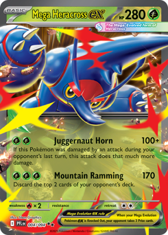 Mega Heracross ex #4 Mega Heracross ex - Phantasmal Flames - #4 - Pokemon TCG card