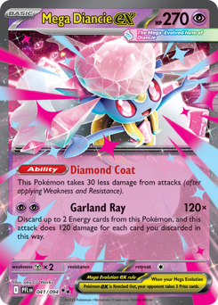 Mega Diancie ex #41 Mega Diancie ex - Phantasmal Flames - #41 - Pokemon TCG card