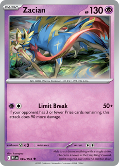Zacian #45 Zacian - Phantasmal Flames - #45 - Pokemon TCG card