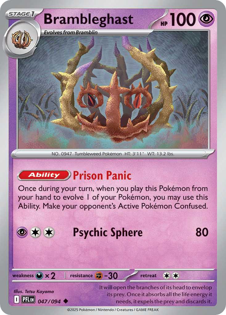 Brambleghast - Phantasmal Flames - #47 - Pokemon TCG card