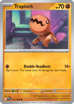 Trapinch #51 Trapinch - Phantasmal Flames - #51 - Pokemon TCG card