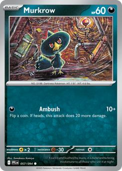 Murkrow #57 Murkrow - Phantasmal Flames - #57 - Pokemon TCG card