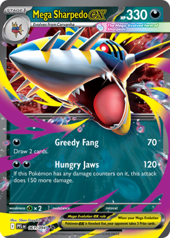 Mega Sharpedo ex #61 Mega Sharpedo ex - Phantasmal Flames - #61 - Pokemon TCG card