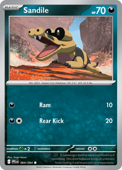 Sandile #64 Sandile - Phantasmal Flames - #64 - Pokemon TCG card