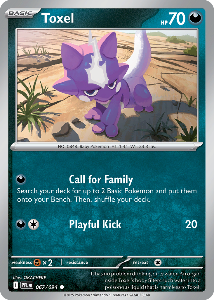 Toxel - Phantasmal Flames - #67 - Pokemon TCG card