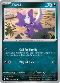 Toxel #67 Toxel - Phantasmal Flames - #67 - Pokemon TCG card