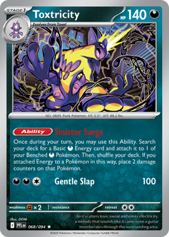 Toxtricity #68 Toxtricity - Phantasmal Flames - #68 - Pokemon TCG card