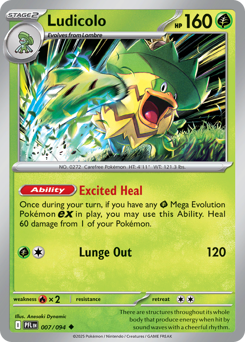 Ludicolo - Phantasmal Flames - #7 - Pokemon TCG card