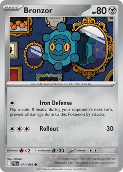 Bronzor - Phantasmal Flames - #71 - Pokemon TCG card