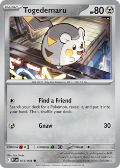 Togedemaru - Phantasmal Flames - #73 - Pokemon TCG card