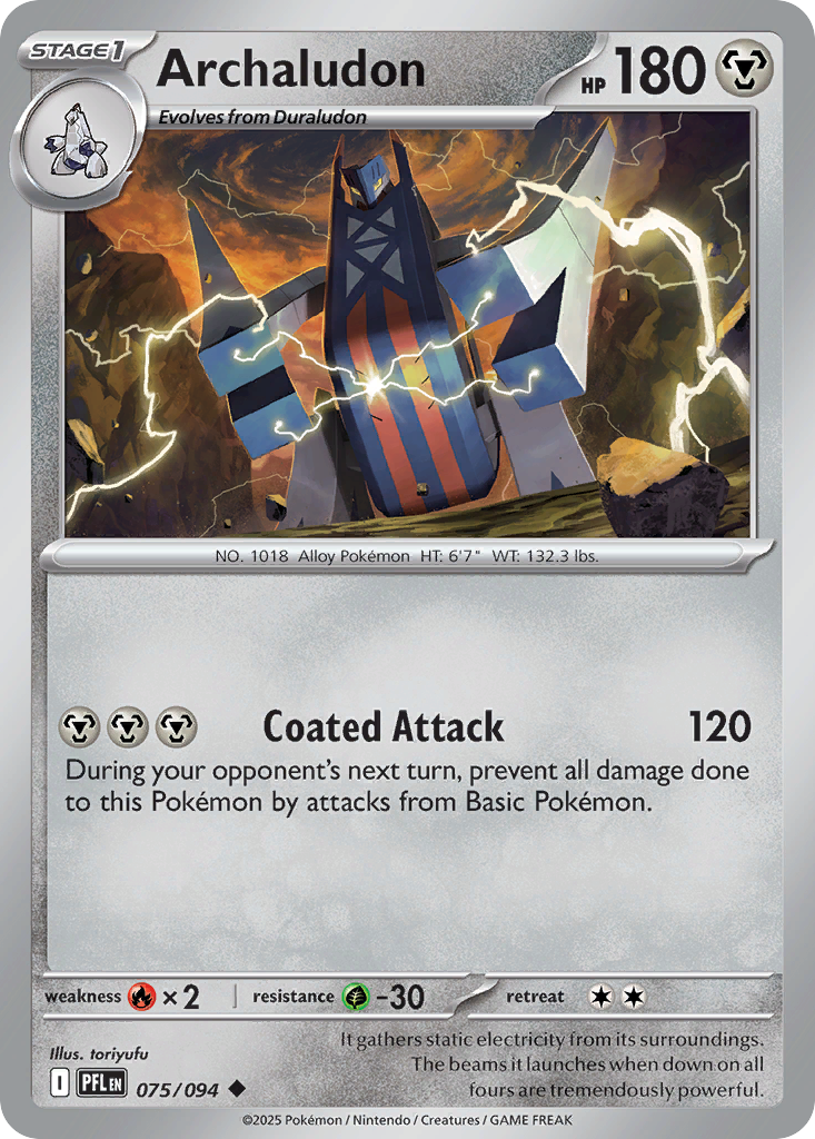 Archaludon - Phantasmal Flames - #75 - Pokemon TCG card