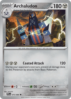 Archaludon - Phantasmal Flames - #75 - Pokemon TCG card