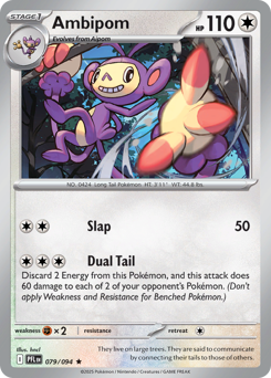 Ambipom - Phantasmal Flames - #79 - Pokemon TCG card