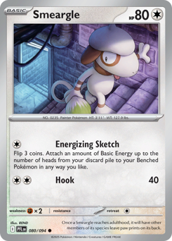 Smeargle - Phantasmal Flames - #80 - Pokemon TCG card