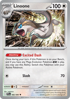 Linoone - Phantasmal Flames - #82 - Pokemon TCG card
