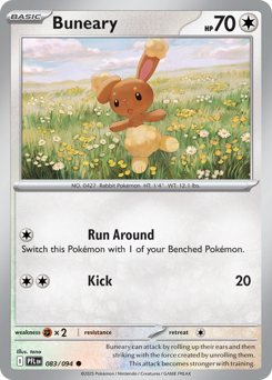 Buneary #83 Buneary - Phantasmal Flames - #83 - Pokemon TCG card