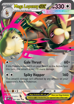 Mega Lopunny ex #84 Mega Lopunny ex - Phantasmal Flames - #84 - Pokemon TCG card