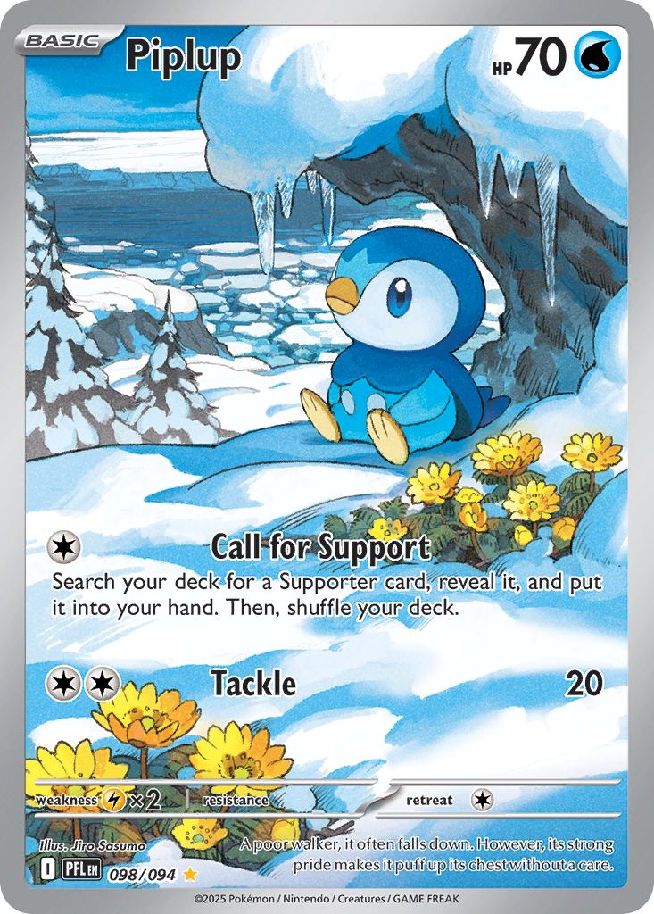 Piplup - Phantasmal Flames - #98 - Pokemon TCG card