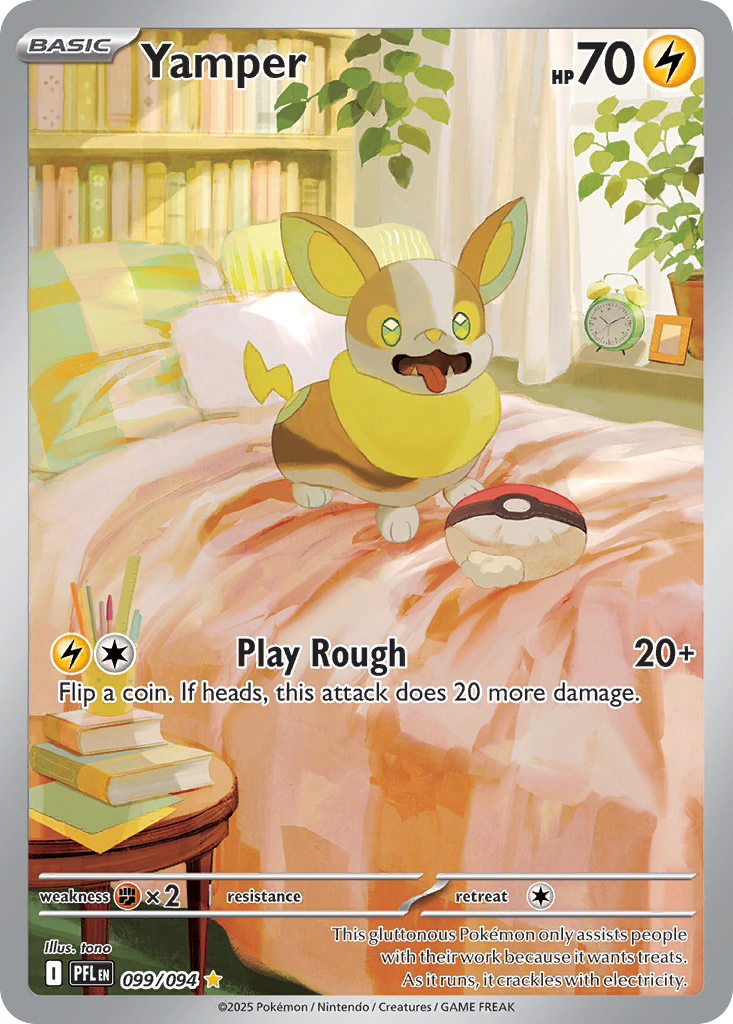 Yamper - Phantasmal Flames - #99 - Pokemon TCG card