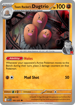Team Rocket's Dugtrio - Ascended Heroes - #101 - Pokemon TCG card