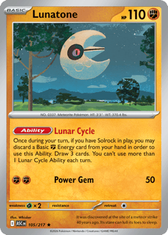 Lunatone #105 Lunatone - Ascended Heroes - #105 - Pokemon TCG card