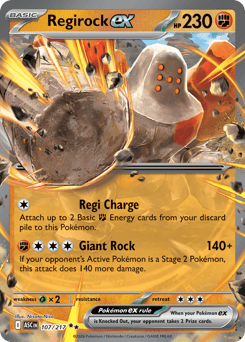 Regirock ex - Ascended Heroes - #107 - Pokemon TCG card
