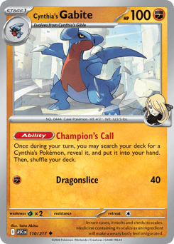 Cynthia's Gabite #110 Cynthia's Gabite - Ascended Heroes - #110 - Pokemon TCG card