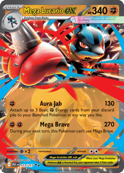 Mega Lucario ex - Ascended Heroes - #113 - Pokemon TCG card