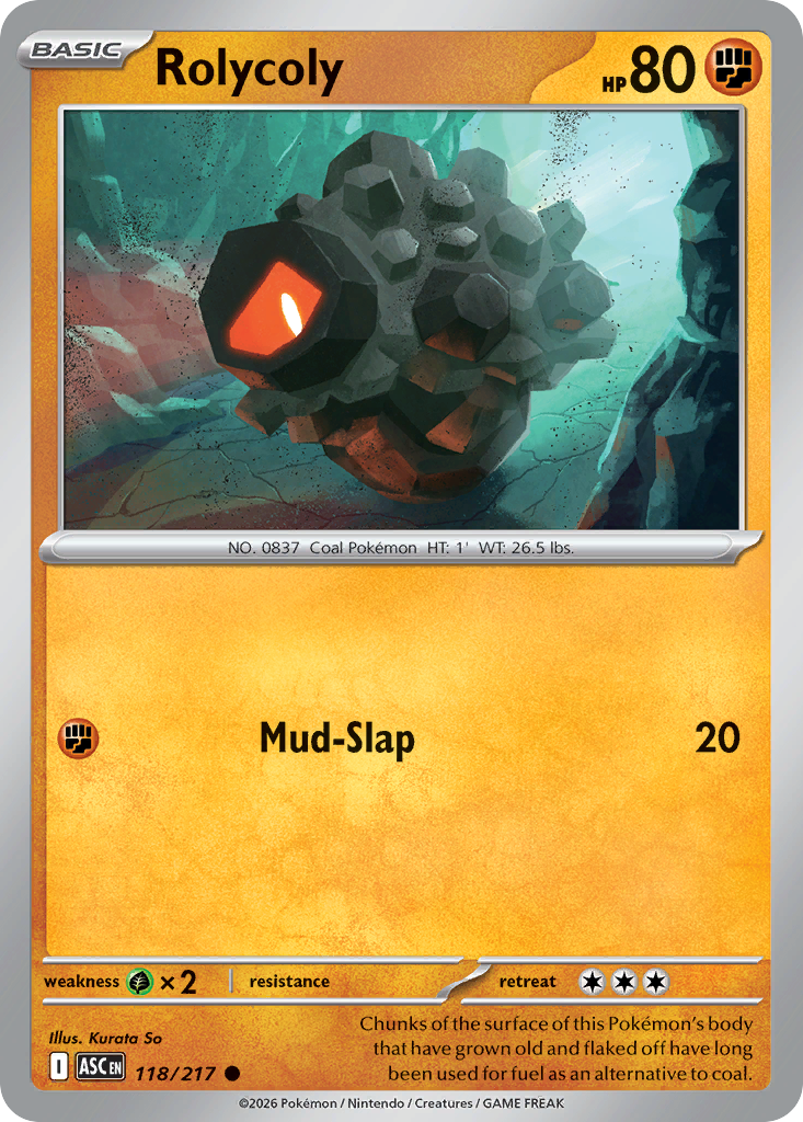 Rolycoly - Ascended Heroes - #118 - Pokemon TCG card