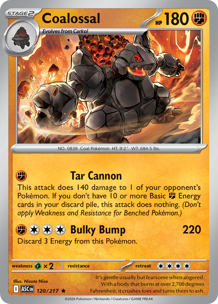 Coalossal - Ascended Heroes - #120 - Pokemon TCG card