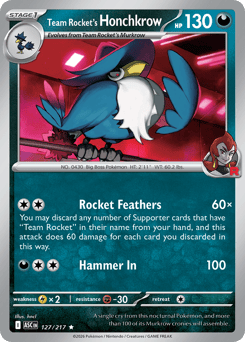 Team Rocket's Honchkrow #127 Team Rocket's Honchkrow - Ascended Heroes - #127 - Pokemon TCG card