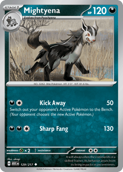 Mightyena #129 Mightyena - Ascended Heroes - #129 - Pokemon TCG card