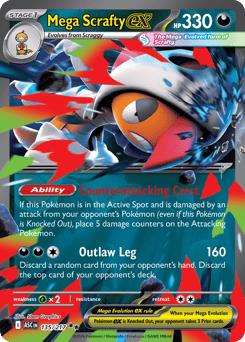 Mega Scrafty ex #135 Mega Scrafty ex - Ascended Heroes - #135 - Pokemon TCG card