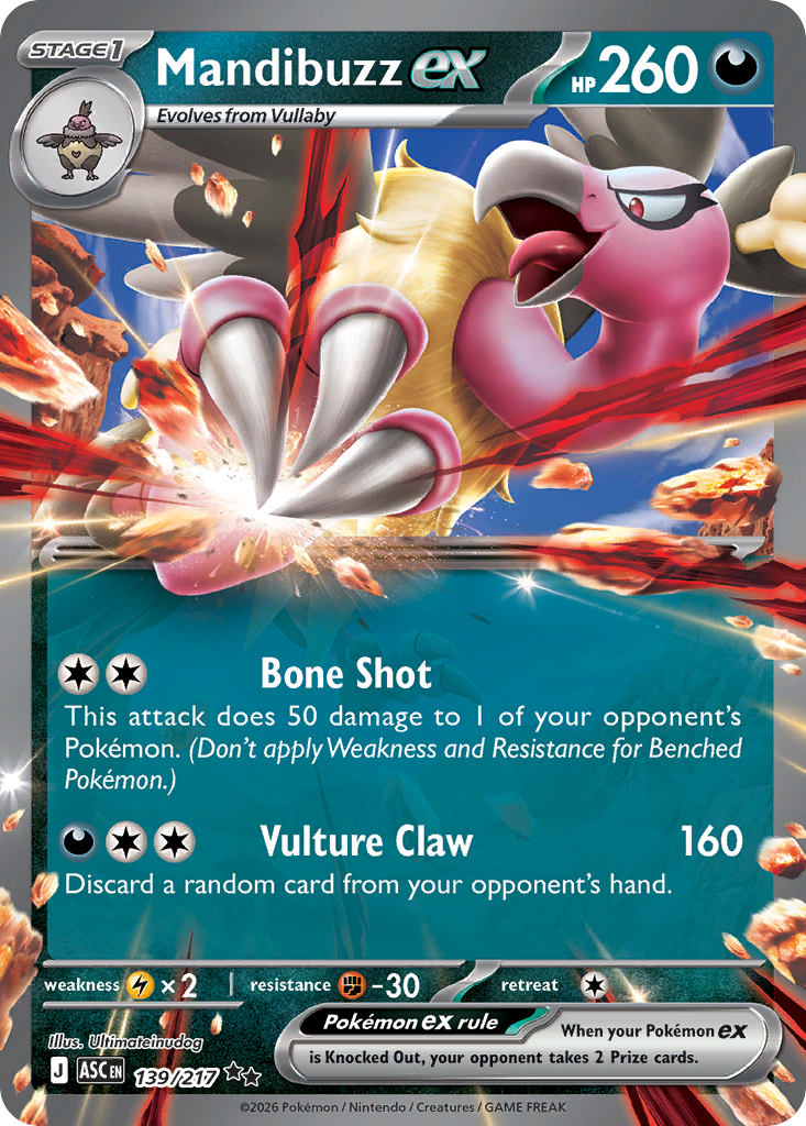 Mandibuzz ex - Ascended Heroes - #139 - Pokemon TCG card