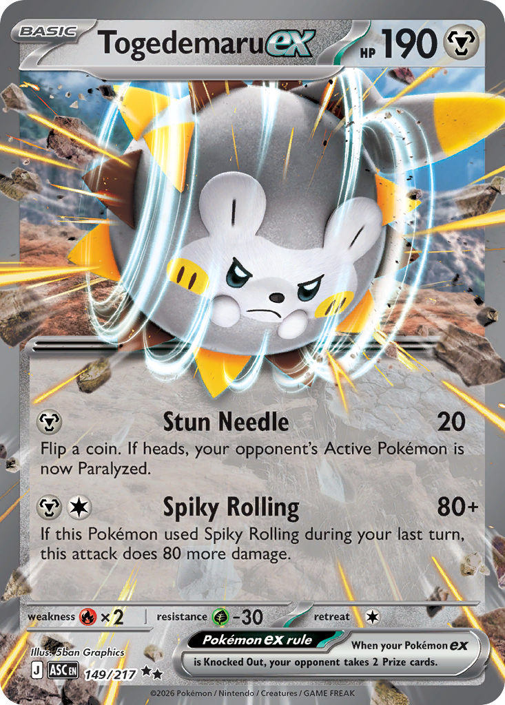 Togedemaru ex - Ascended Heroes - #149 - Pokemon TCG card
