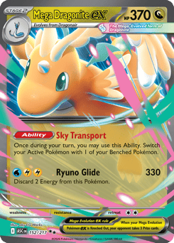 Mega Dragonite ex #152 Mega Dragonite ex - Ascended Heroes - #152 - Pokemon TCG card