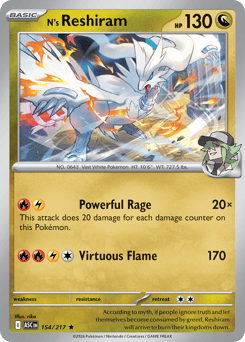 N's Reshiram #154 N's Reshiram - Ascended Heroes - #154 - Pokemon TCG card