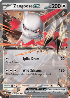 Zangoose ex #167 Zangoose ex - Ascended Heroes - #167 - Pokemon TCG card