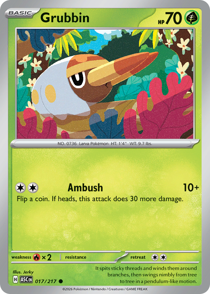 Grubbin - Ascended Heroes - #17 - Pokemon TCG card
