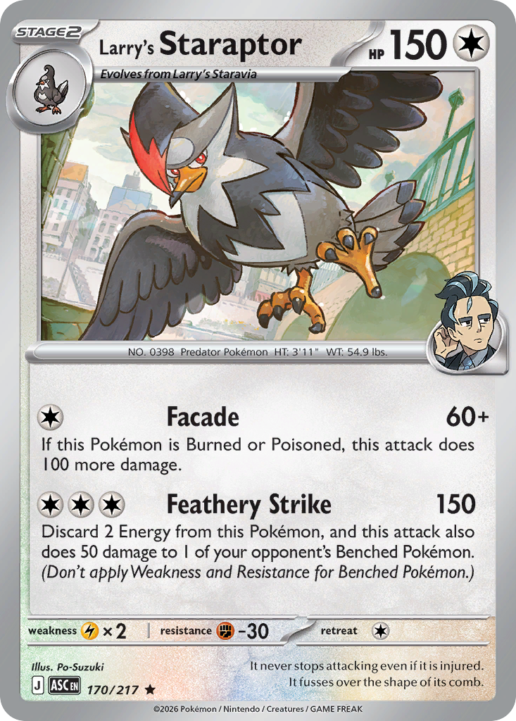 Larry's Staraptor - Ascended Heroes - #170 - Pokemon TCG card